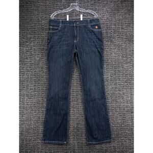 Wrangler FR Jeans Womens 11x34 Blue Mae Retro Bootcut Flame Resistant Stretch